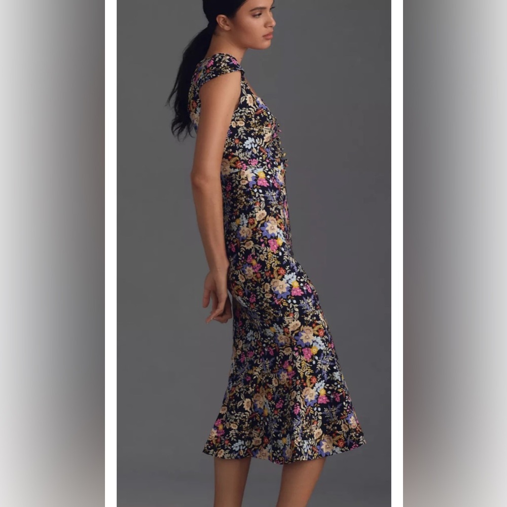 NWT Anthropologie Cecily Fit & Flare Floral Sweetheart Dress XL - Picture 3 of 8